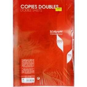 COPIE DOUBLE  A4 N-P SEYES 200PAGES 70Grs PAQUET 100