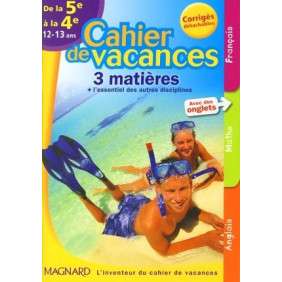 CAHIER DE VACANCES COLLEGE 5E 4E