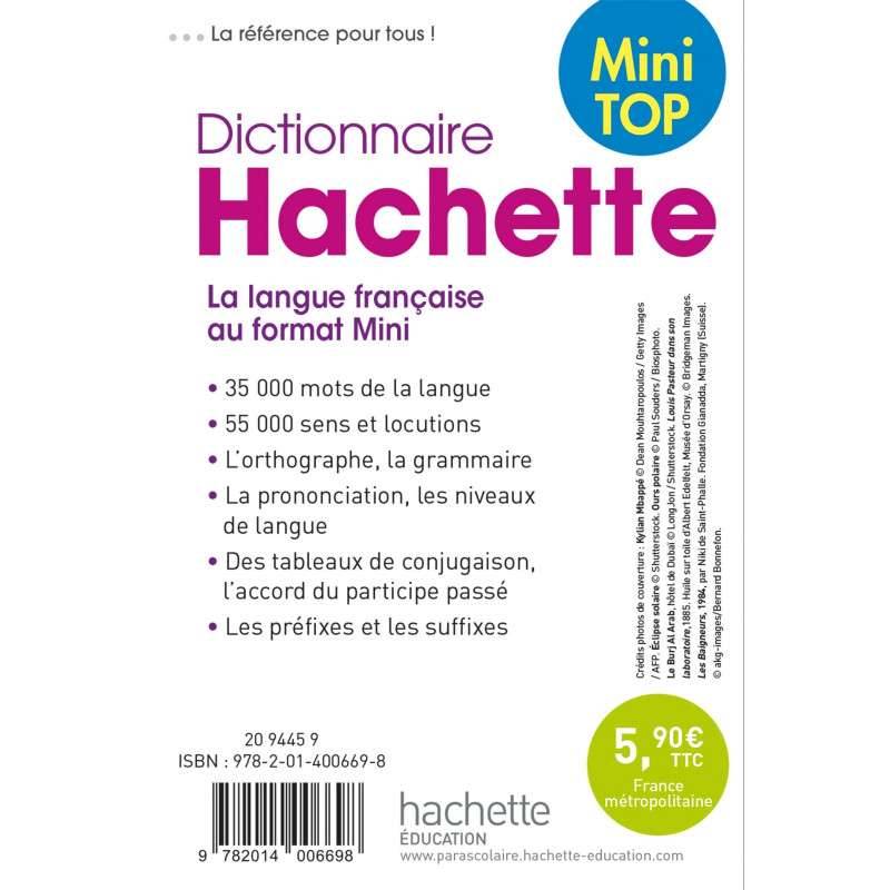 Dictionnaire Hachette de la langue française Mini Top - 35 000 mots