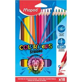 18 Crayons de couleurs "Color'peps strong"