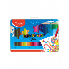 Crayons de couleurs Maped 48/18 Metal