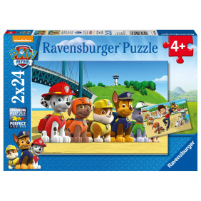 Ravensburger - Chien Héroïque Pat Patrouille - Lot de 2 Puzzles 24 pièces - Puzzle enfant - dès 4 ans