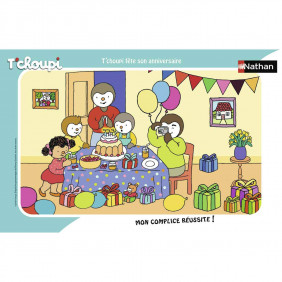 Nathan - Puzzle Enfant - Puzzle cadre 15 p - T'choupi fête son anniversaire - Dès 3 ans