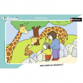 Nathan - Puzzle Enfant - Puzzle cadre 15 p - T'choupi au zoo - Dès 3 ans