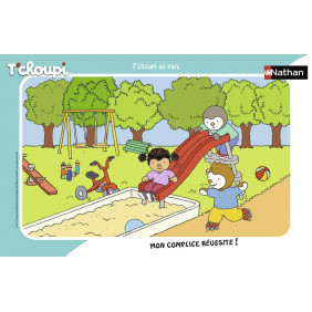 Nathan - Puzzle Enfant - Puzzle cadre 15 p - T'choupi au parc - Dès 3 ans