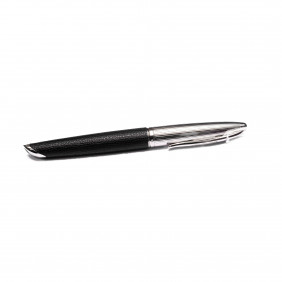 Waterman Carène stylo bille, en cuir noir