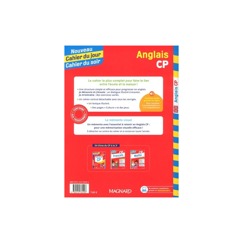 Cahier Du Jour Cahier Du Soir Anglais Cp Memento Grand Format Edition 19 Librairie Librairie De France