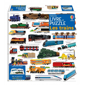 Les trains - Livre sur les trains avec un puzzle de 49 pièces - Album - 6 - 8 ans